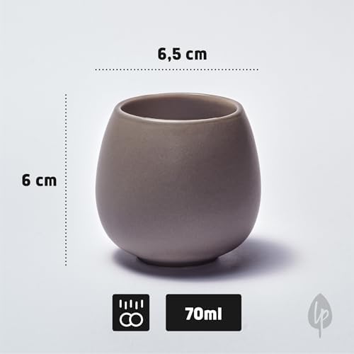 Seitenauswahl: 
1. Hochtouren-Set Grau Keramik Espresso-Tassen 6 x 70ml - Für den intensiven Morgenkaffeeanfänger
| Gour