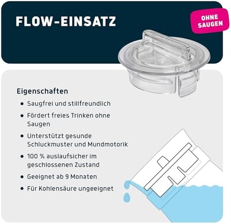 Landpark Trinklernbecher Blau - für Babies ab 9 Monaten - 300 ml - saugfrei - BPA frei - zum Trinken lernen