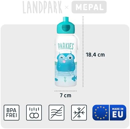 Landpark Trinkflasche & Brotdose Willi - Trinkflasche mit Pop-Up-Funktion - Jausenbox für Kinder