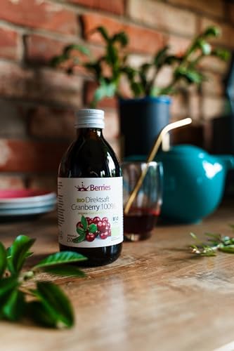 Berries Polska BIO Saft Preiselbeere - Kaltgepresst ohne Zutaten - Vegan, VEGETARISCH - 250ml EU Organic